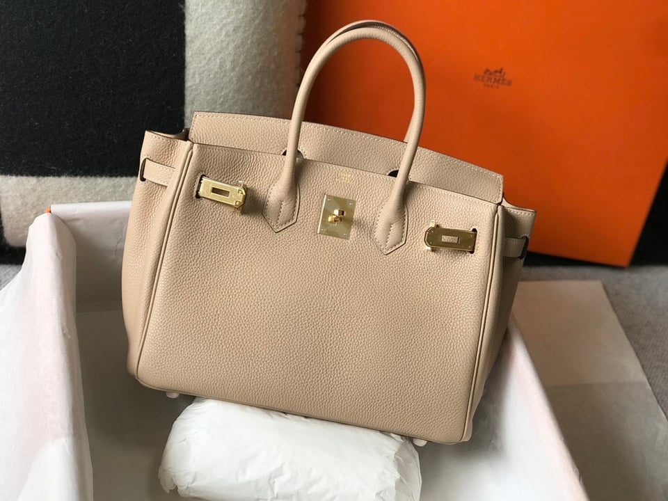 Hermes Birkin 35Cm Beige Togo Leather Gold Hardware view 3