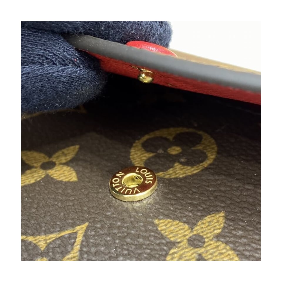 Louis Vuitton Monogram Canvas Emilie Wallet Red view 7