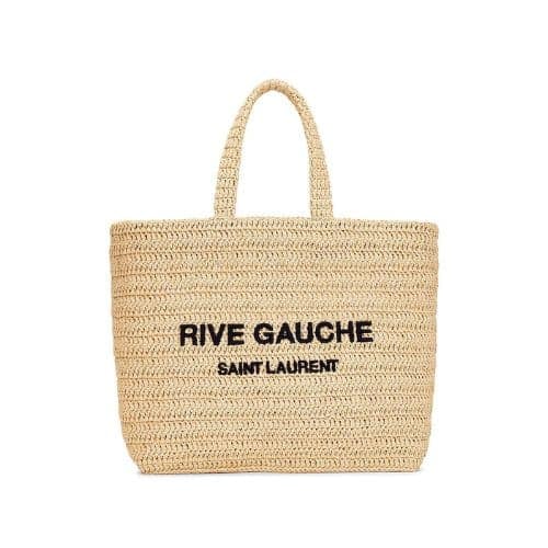 Saint Laurent Rive Gauche Supple Tote Bag In Raffia Crochet 38Cm