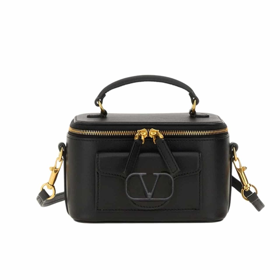 Valentino Mini Garavani Locò Handbag In Calfskin Black 22Cm view 2