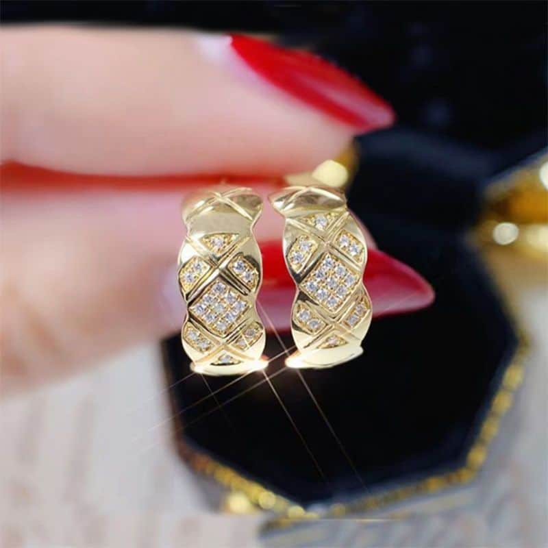 Chanel Coco Golden Earrings view 4