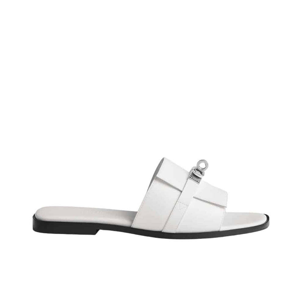 Hermes Giulia Sandal White view 2