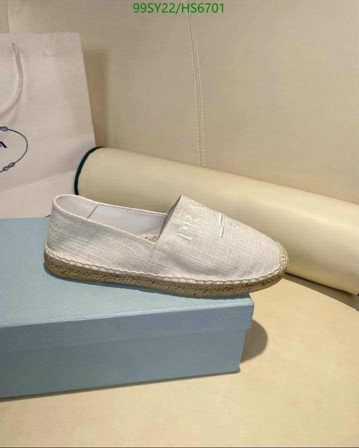 Prada Linen Espadrilles White view 5