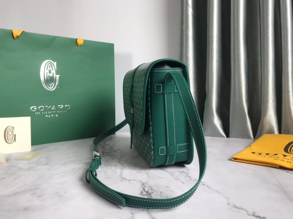 Goyard Belvedere Mm Bag 28Cm Green Canvas view 5