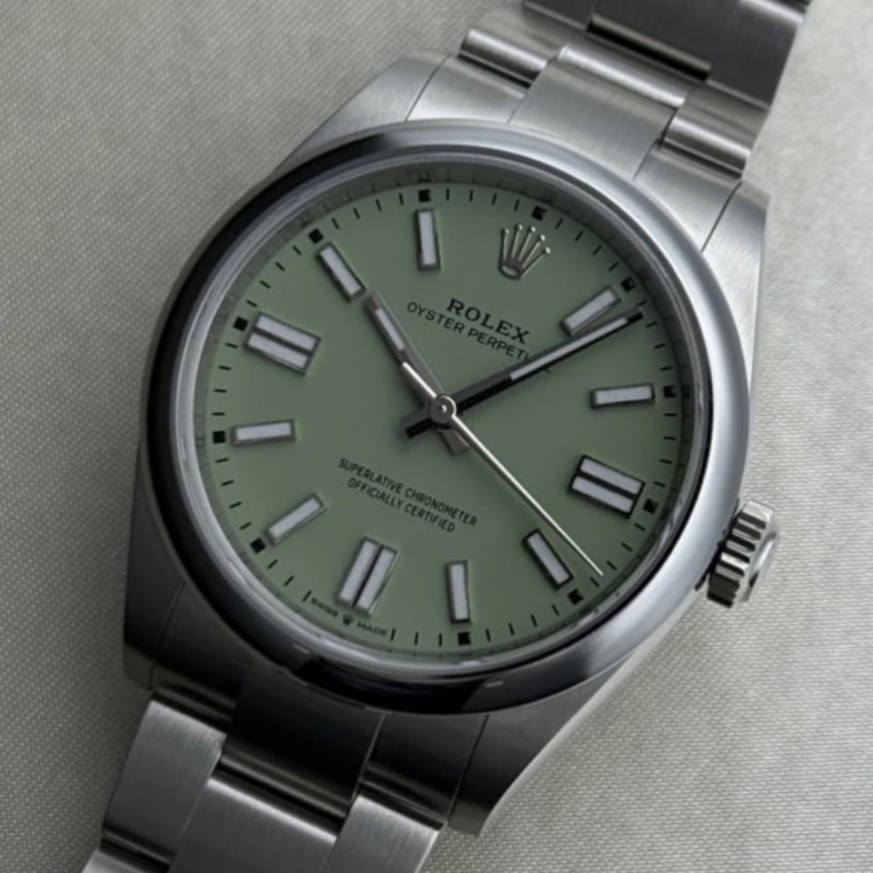 [Superclone] Rolex Oyster Perpetual 41mm Pistachio Dial Oyster 134300 view 5