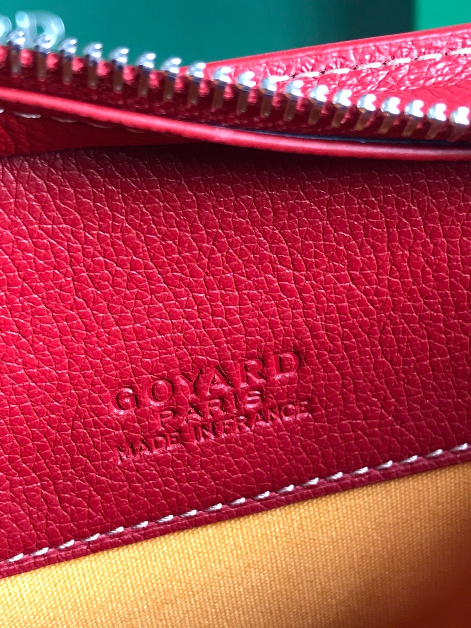 Goyard Hirondelle Bag 25 Cm Classic Red Lambskin And Goyardine Canvas view 7