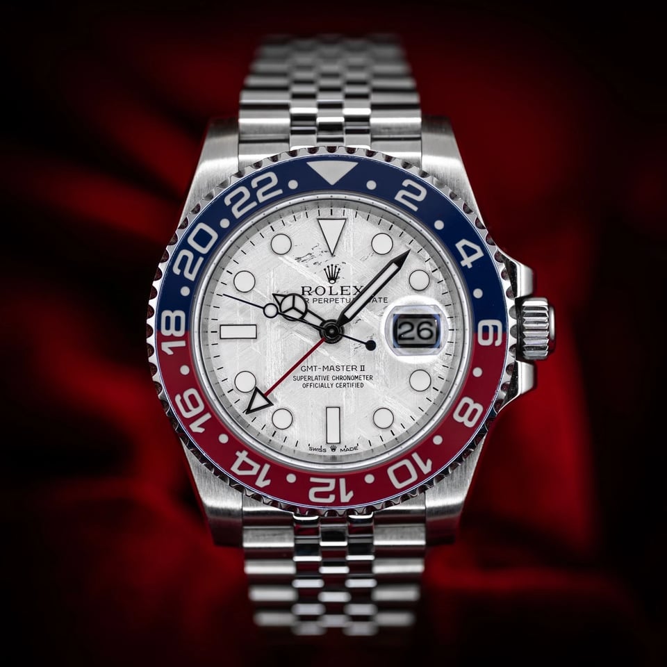 [SUPER CLONE] Rolex GMT-Master II Meteorite Pepsi Jubilee Stainless Steel 116710LN view 2