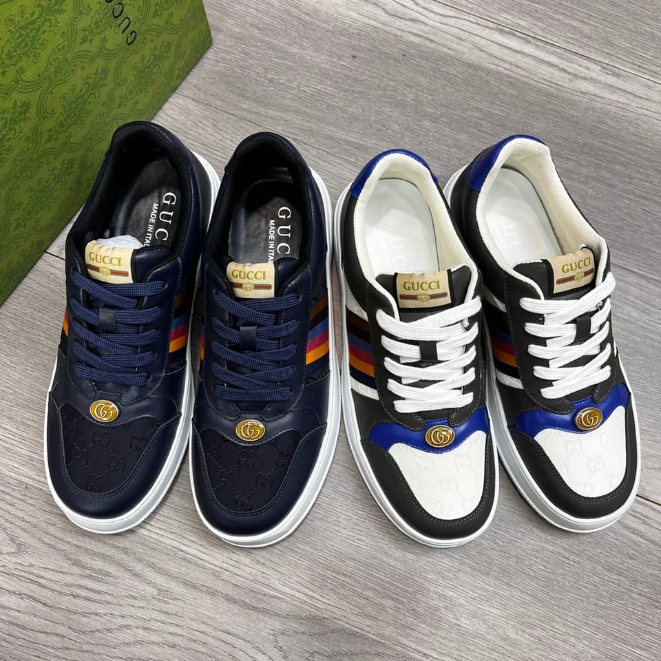 Gucci Sneaker Multicolor Side Bands Black White view 10