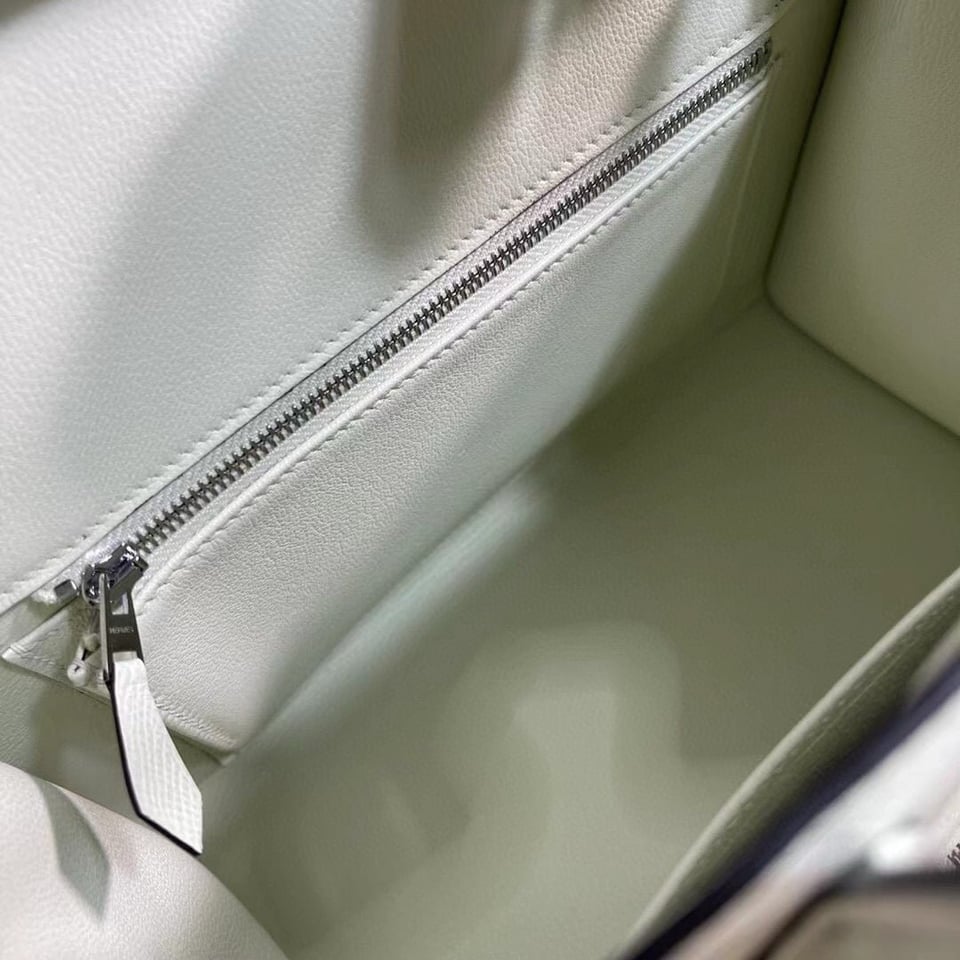Hermes Birkin 25Cm Vert Fizz Togo Leather Silver Hardware view 9