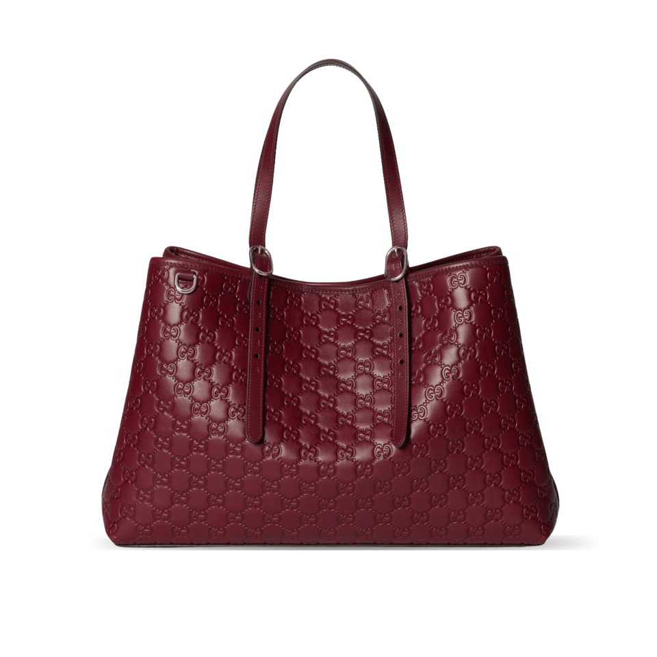 Gucci Rosso Ancora GG Embossed Leather Tote Bag 38cm/15in view 2