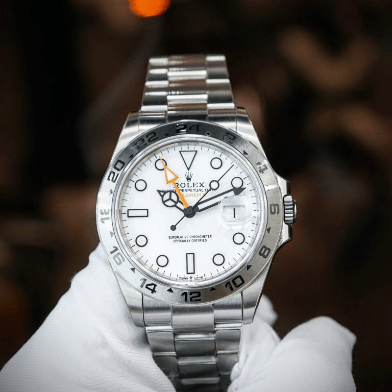 Rolex “Polar” Explorer II 42mm White Dial 216570 WSO view 5