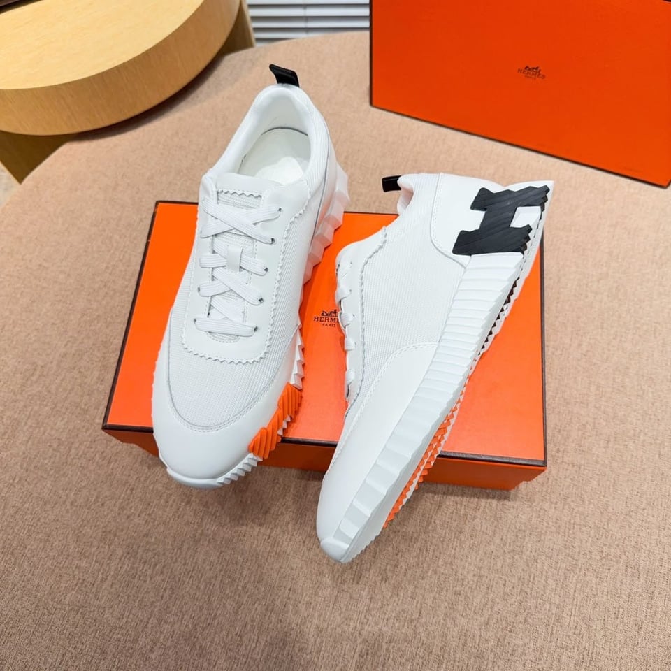 Hermes Bouncing Sneakers Blanc Color Goatskin H261897ZH90390 view 5