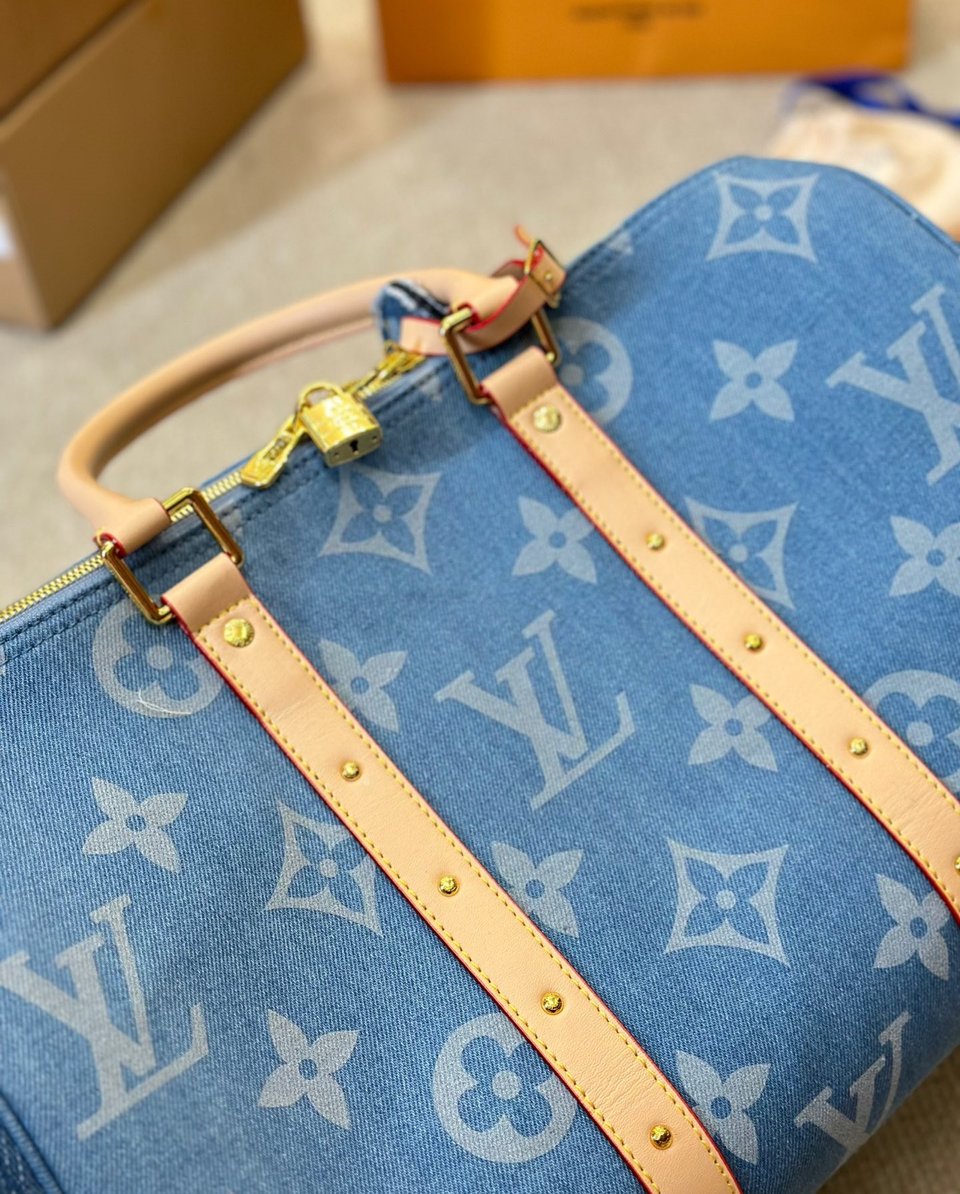 Louis Vuitton Keepall Bandouli Re Denim Blue 40Cm M24315 view 6
