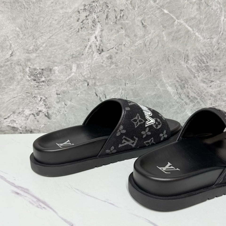 Louis Vuitton Miami Mule Denim Black view 5