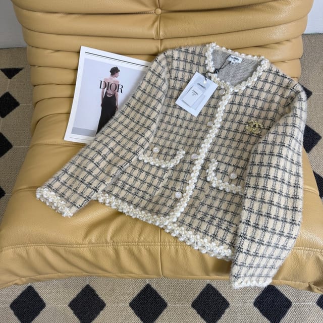 Chanel Elegant Check Tweed Jacket