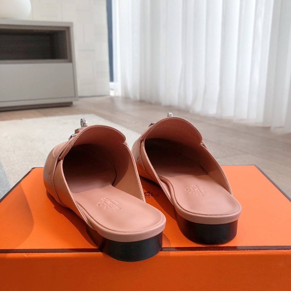 Hermes Oz Mule Pink view 4