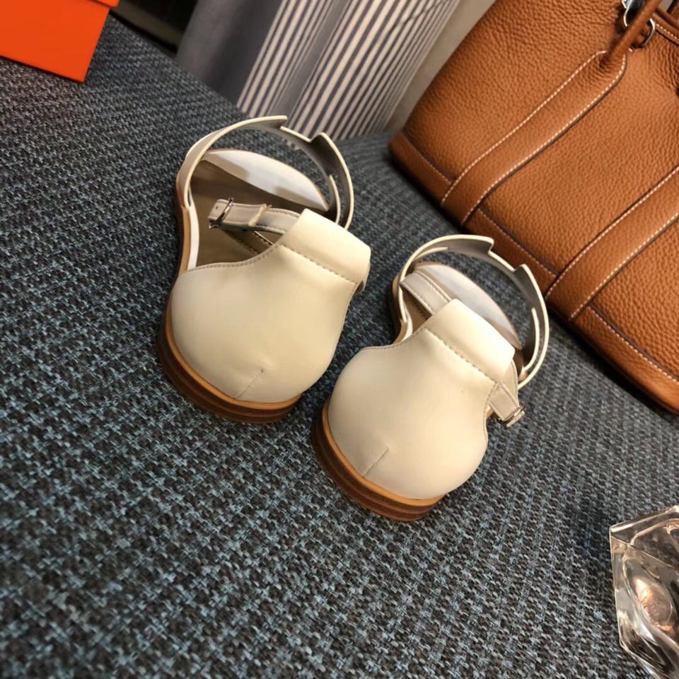 Hermes Santorini Sandal White H182139Z90350 view 8