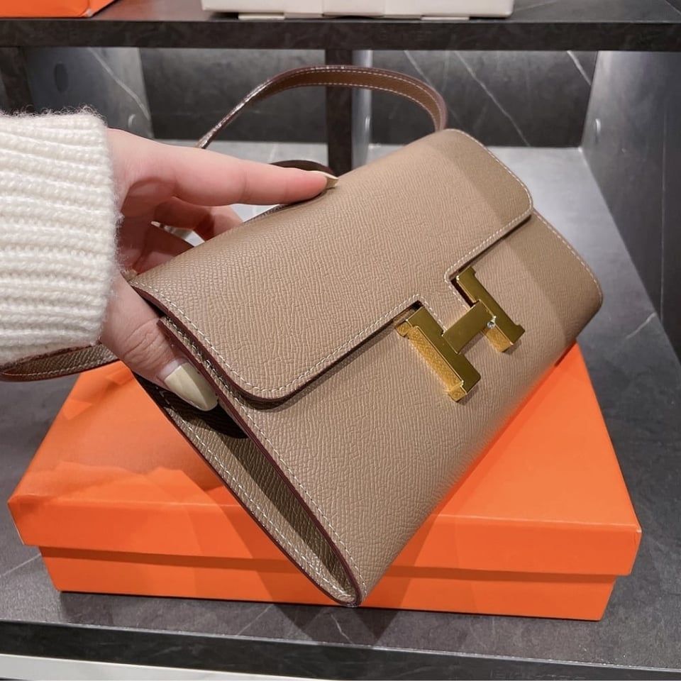 Hermes Constance To Go Epsom Etoupe 21Cm view 8