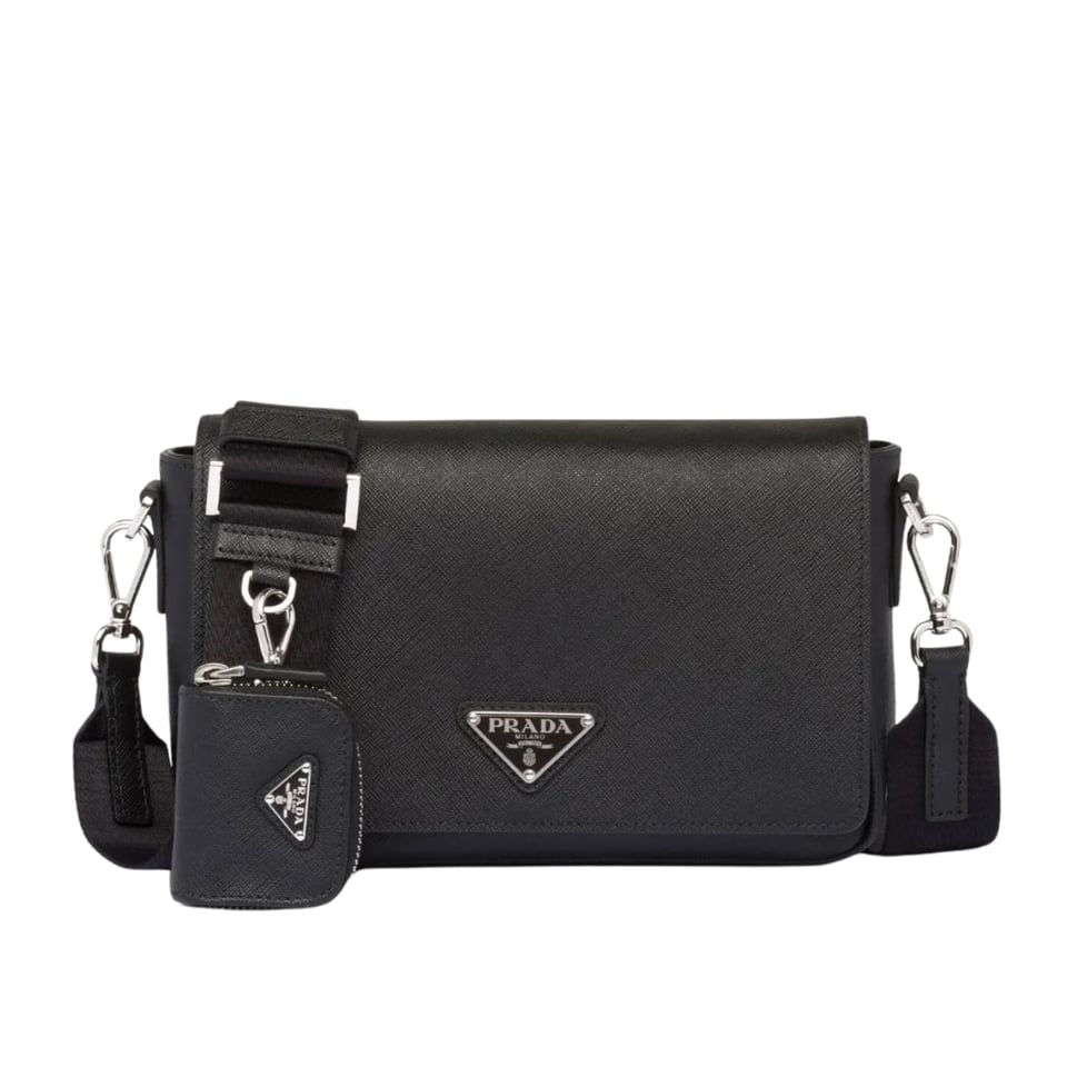 Prada Saffiano Leather Shoulder Bag 22Cm