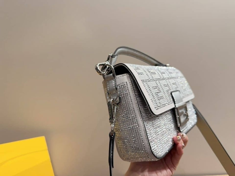 Fendi Baguette Silver Crystal Trim 25Cm view 5