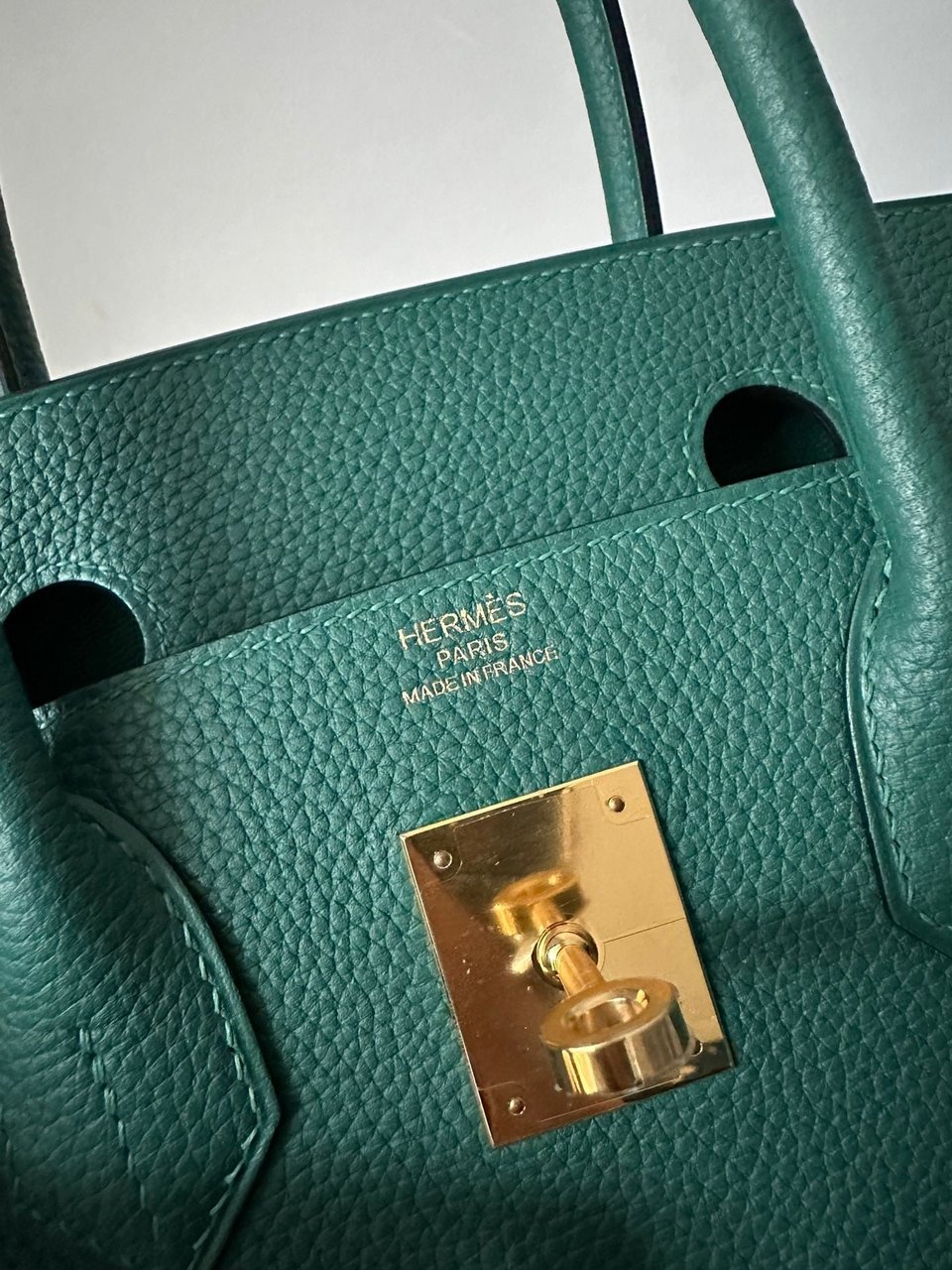 Hermes Birkin 30Cm Malachite Togo Leather Gold Hardware view 8