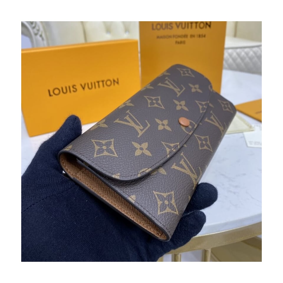 Louis Vuitton Monogram Canvas Emilie Wallet Brown view 3