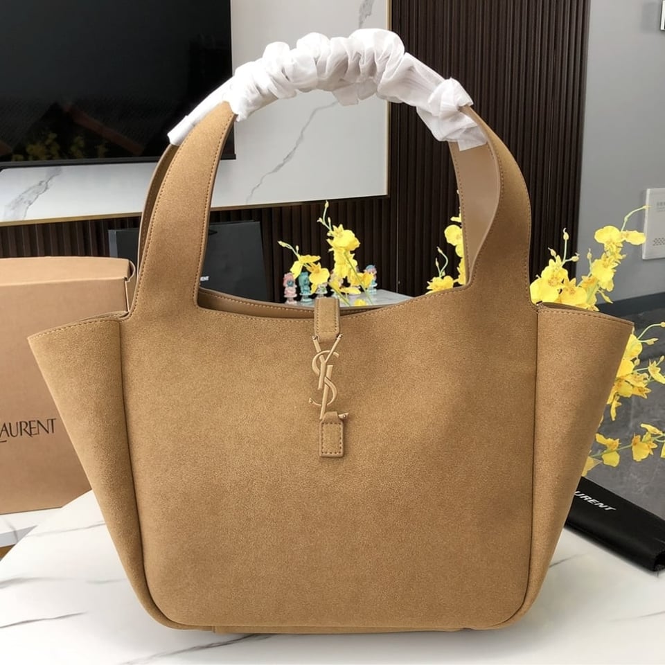 Saint Laurent Le 5 A 7 Bea In Suede Golden Leaf 55Cm view 3