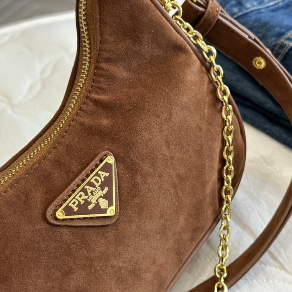 Prada Re Edition Suede Mini Bag Cocoa Brown 22Cm view 7
