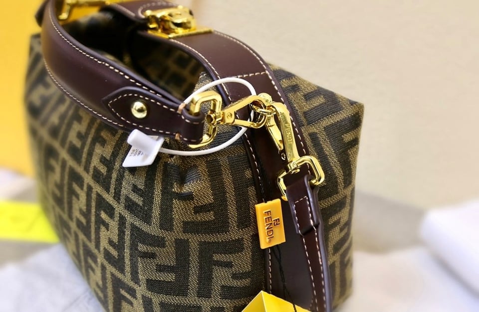Fendi Zucca Jacquard Mini Pouch Bag Brown 27Cm view 7