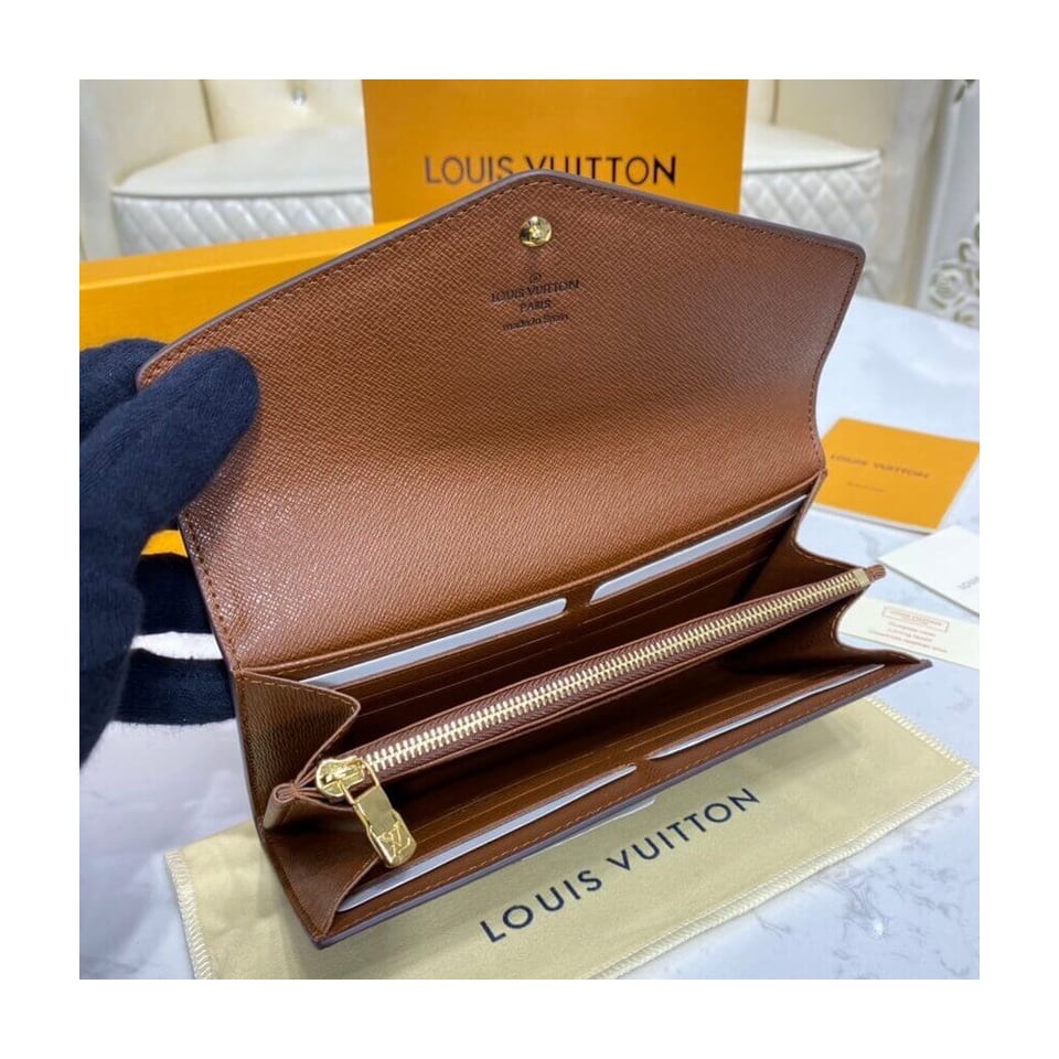 Louis Vuitton Monogram Cavas Sarah Wallet Brown 19cm view 9