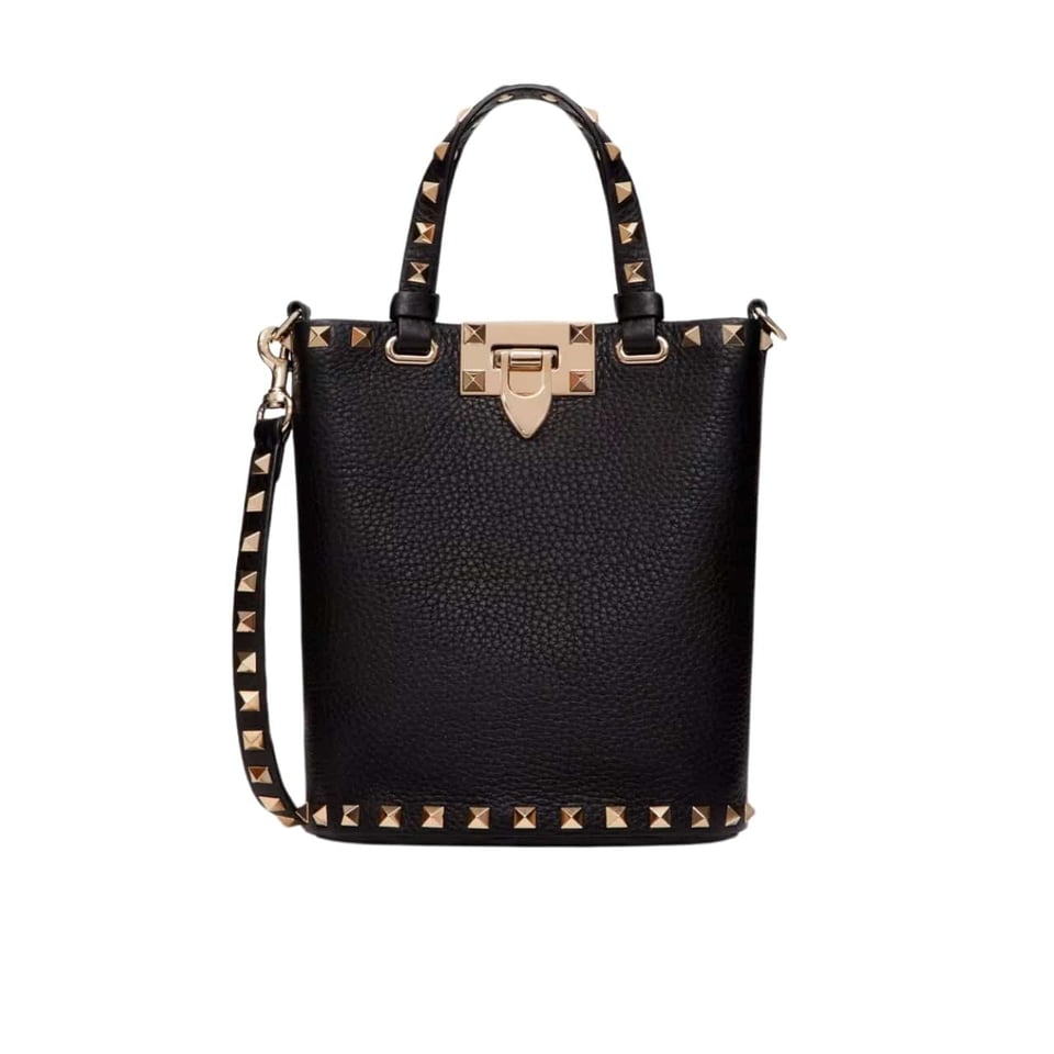 Valentino Rockstud Crossbody Pouch In Grainy Calfskin Black 16Cm 5W2P0W31Vsh 0No view 2