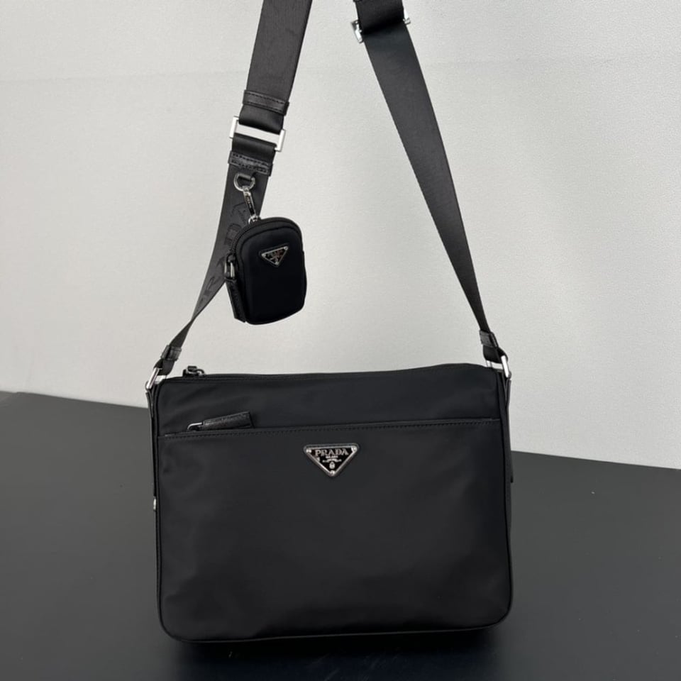 Prada Re Nylon Bag Black 30Cm view 6