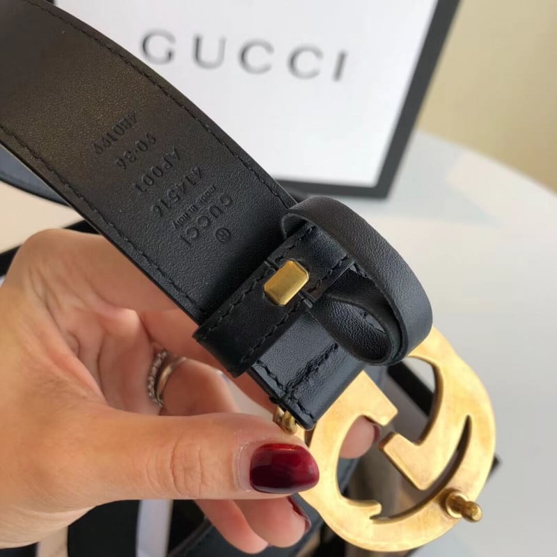 Gucci 30mm Leather Belt With Double G Buckle 414516 view 6