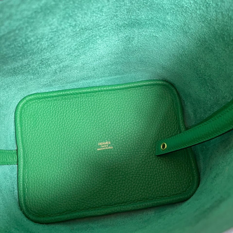 Hermes Picotin Lock Bag In Taurillon Clemence Bambou 22Cm view 7