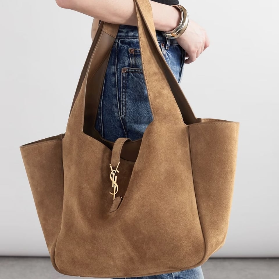 Saint Laurent Le 5 A 7 Bea In Suede Golden Leaf 55Cm view 7