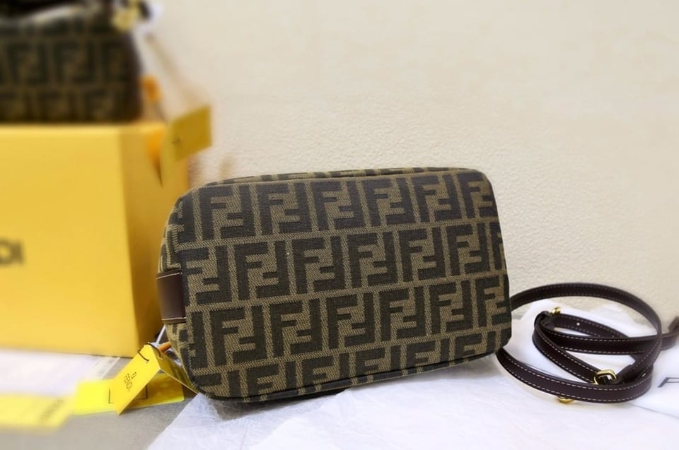 Fendi Zucca Jacquard Mini Pouch Bag Brown 27Cm view 8