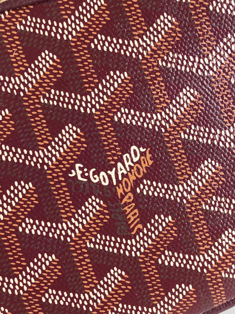Goyard Hirondelle Bag 25 Cm Wine Red Lambskin And Goyardine Canvas view 7