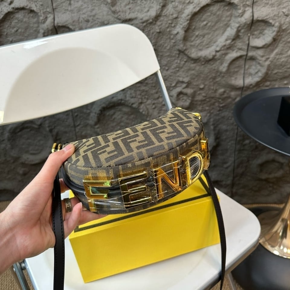 Fendi Fendigraphy Mini Bag Brown Ff 20Cm view 6