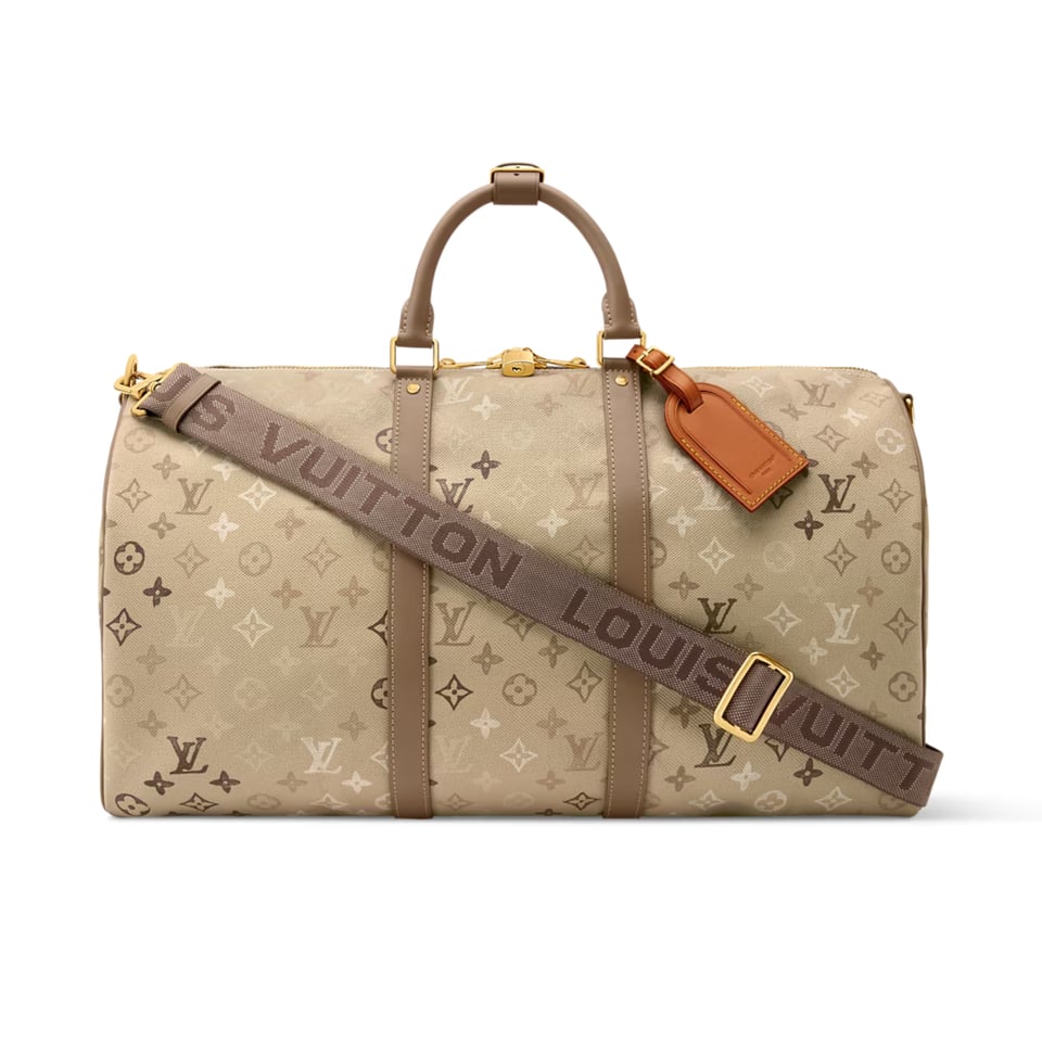 Louis Vuitton Keepall Bandoulière Bag 50cm/19.7in Sand Beige Monogram M29159
