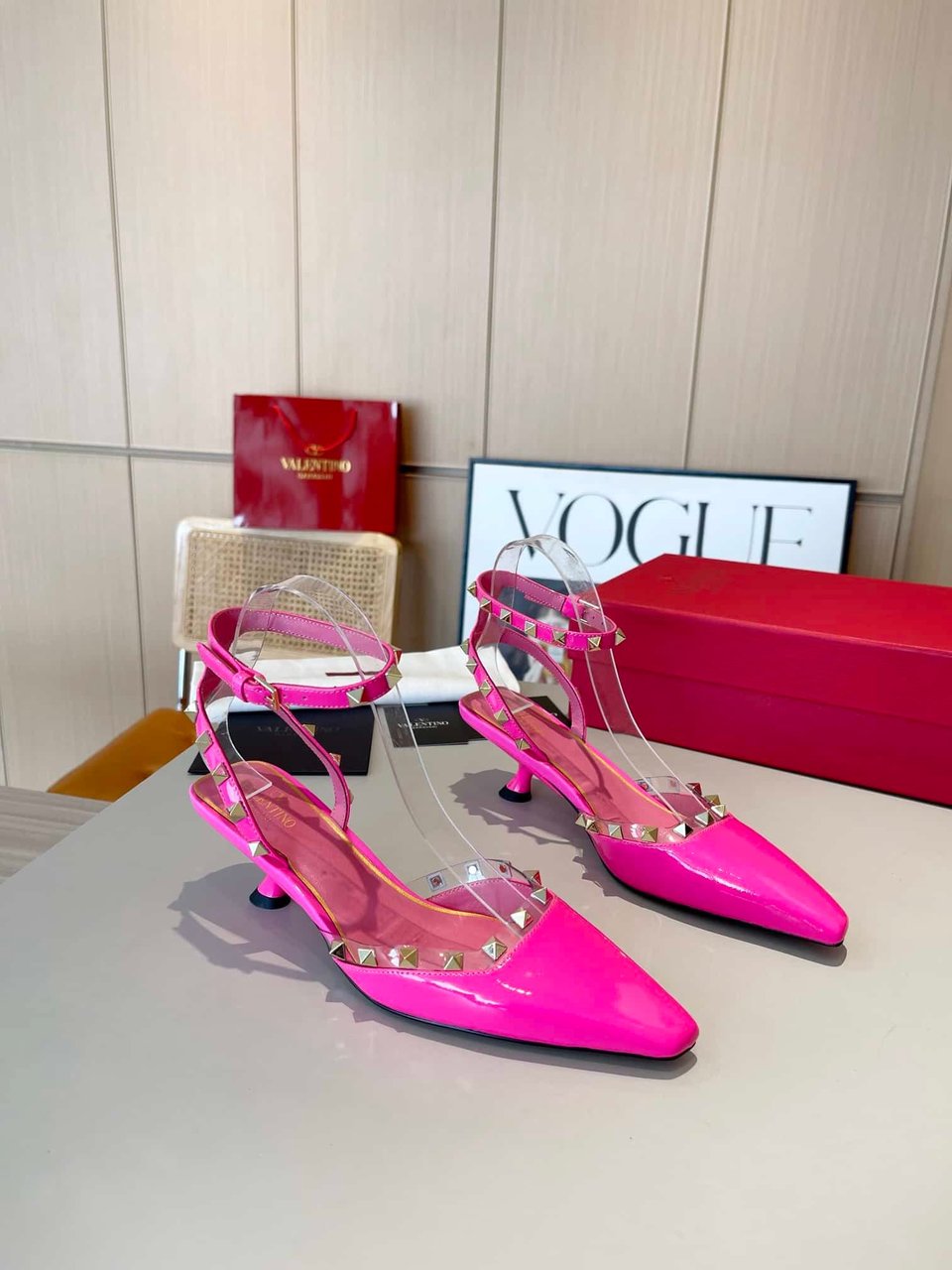 Valentino Garavani Rockstud Couture Pumps Pink view 8
