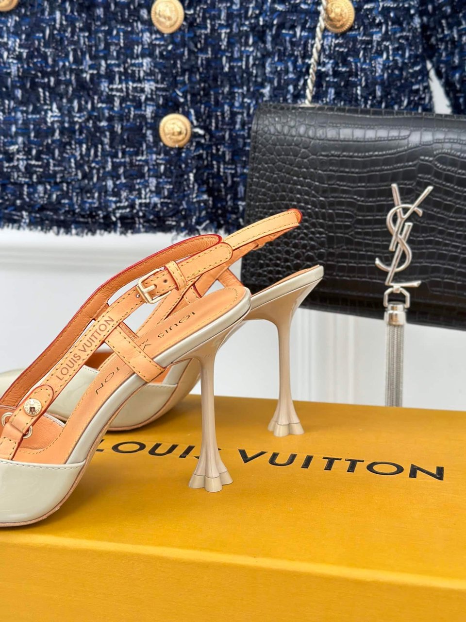 Louis Vuitton Blossom Slingback Pump Beige 1Ac8E0 view 8