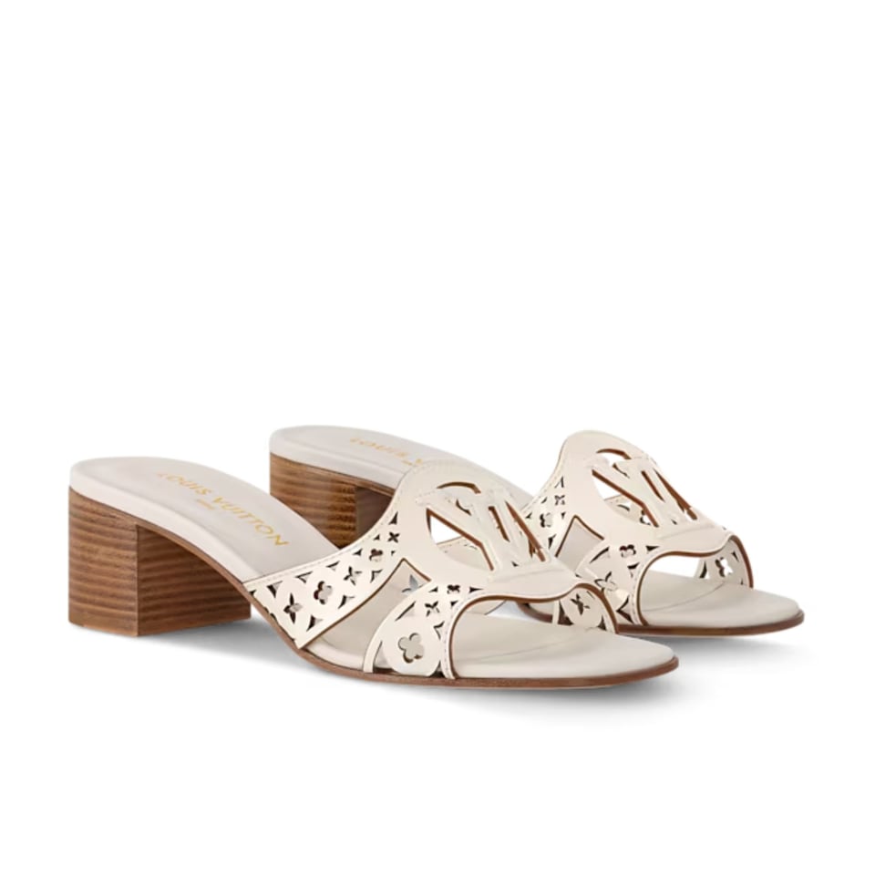 Louis Vuitton LV Isola Flat Mule White Women – 5.5cm Heel / 2.17in view 2