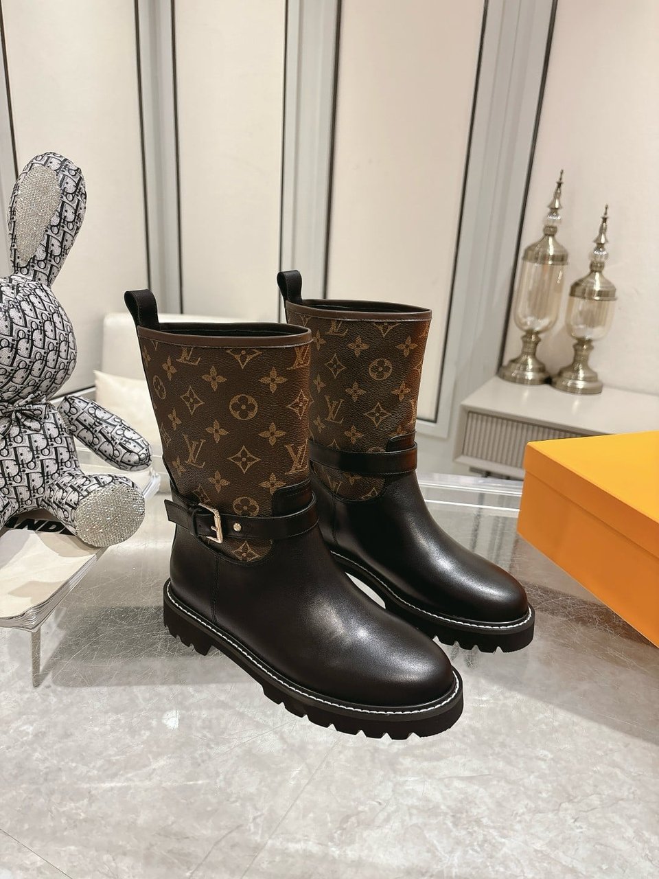 Louis Vuitton Territory Flat Ankle Boot Monogram Brown view 3