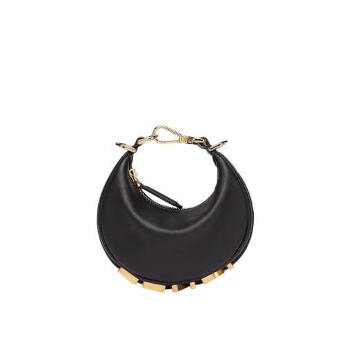 Fendi Nano Fendigraphy Black Leather Charm 19Cm 7As089A5Dyf1Hej view 2