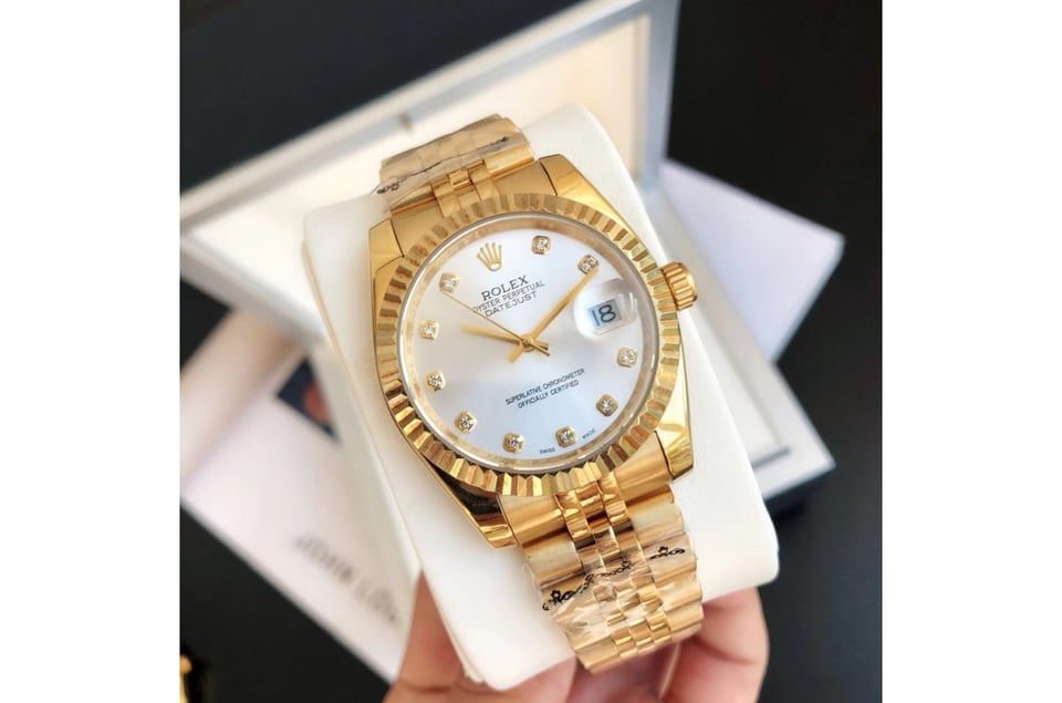 Rolex Datejust 36/28mm RG/RG Jub Sliver/Dial view 3