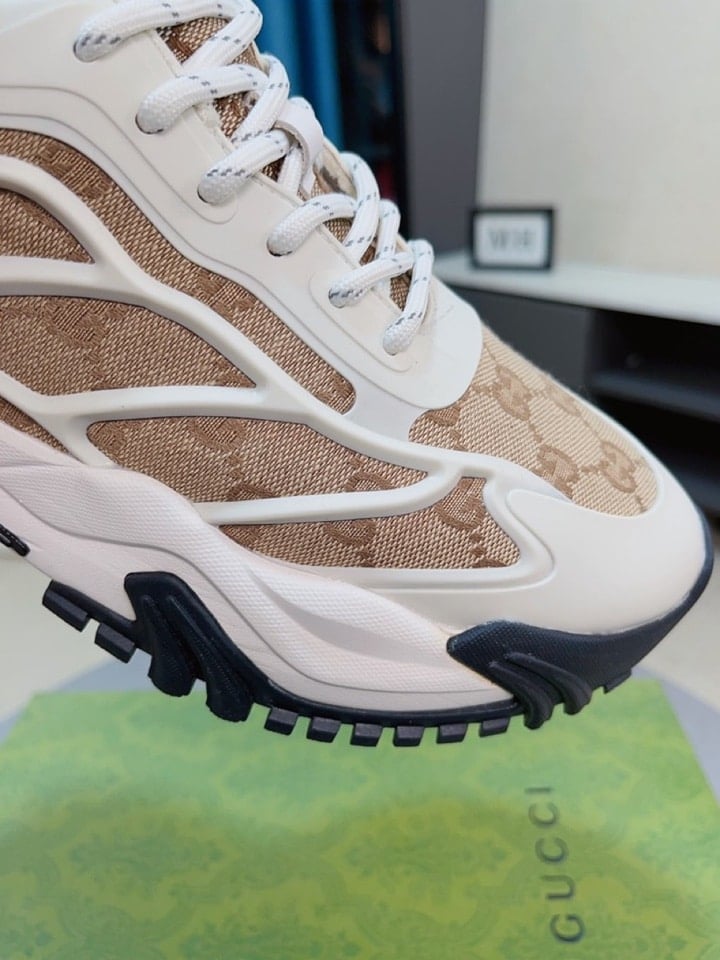 Gucci Gg Men?S Sneaker Rubber Leather Beige view 6