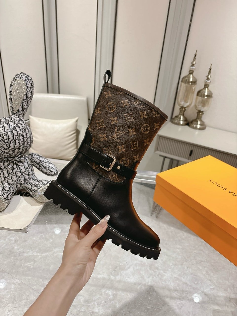 Louis Vuitton Territory Flat Ankle Boot Monogram Brown view 4
