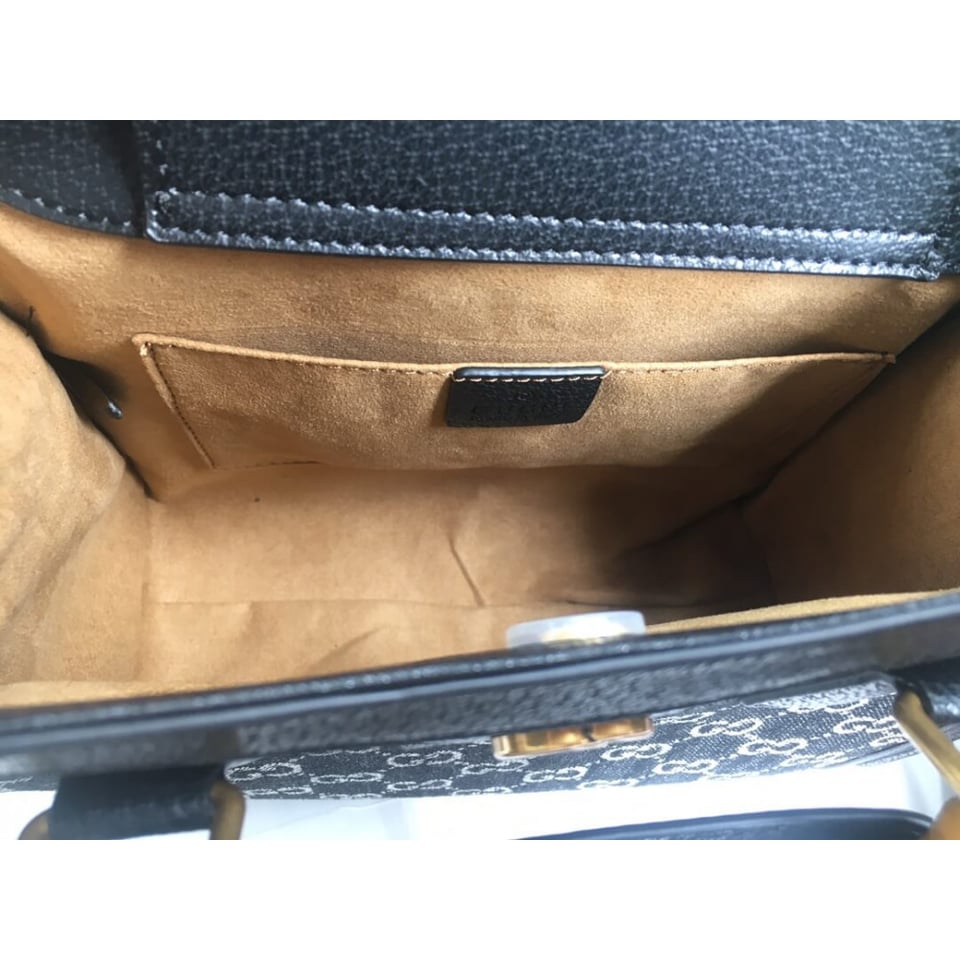 Gucci Diana Small Tote Bag in Black Denim view 11