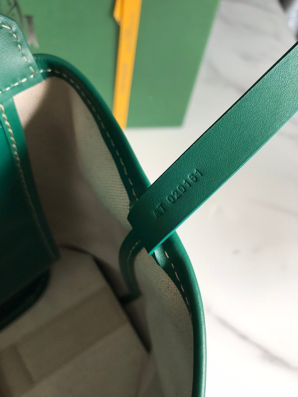 Goyard Bellechasse Biaude Pm Bag 36cm Green Goyardine Canvas And Calfskin Trim view 10