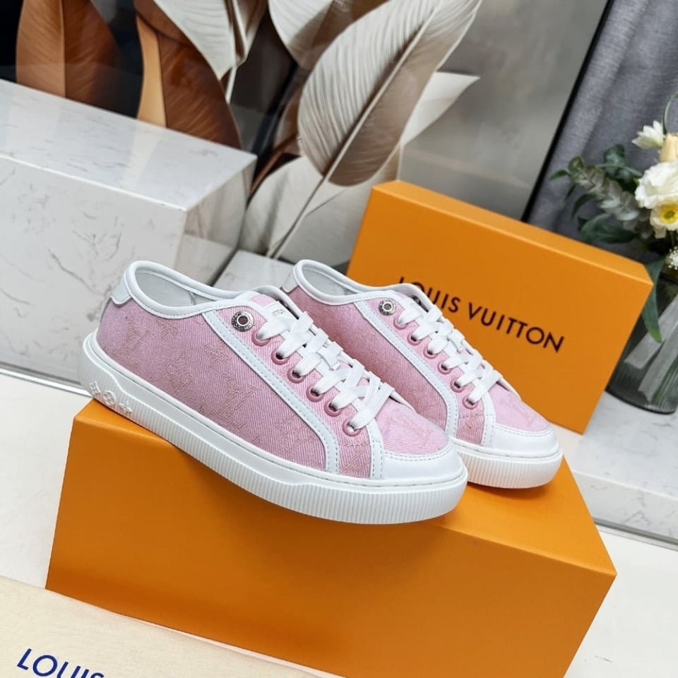 Louis Vuitton Lv Lagoon Sneaker Denim Rose 1Agyfo view 4